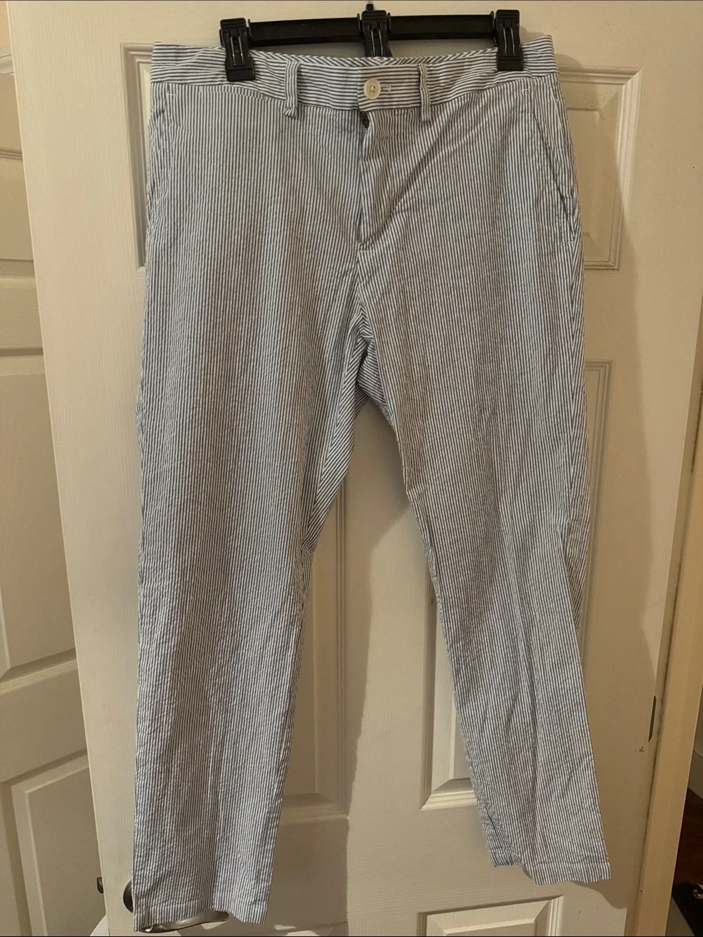 Vineyard Vines Blue & White Seersucker Chinos